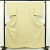 付け下げ 縮緬 一つ紋付き 正絹 風景柄 袷仕立て 身丈158.5cm 裄丈63.5cm フォーマル 着物 入学式 卒業式 シンプル 黄・黄土色_画像1
