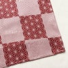 長襦袢 美品 しつけ糸付き 綸子 正絹 チェック・格子柄 袖無双・胴抜き 身丈126cm 裄丈67.5cm 麻の葉 市松 カジュアル ピンク_画像16