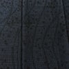 紬 美品 正絹 幾何学柄・抽象柄 袷仕立て 身丈160.5cm 裄丈65.5cm 一部しつけ糸付き 街着 カジュアル 粋 つむぎ着物 リサイクル着物 着物 青・紺_画像6