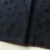 紬 美品 正絹 幾何学柄・抽象柄 袷仕立て 身丈160.5cm 裄丈65.5cm 一部しつけ糸付き 街着 カジュアル 粋 つむぎ着物 リサイクル着物 着物 青・紺_画像11