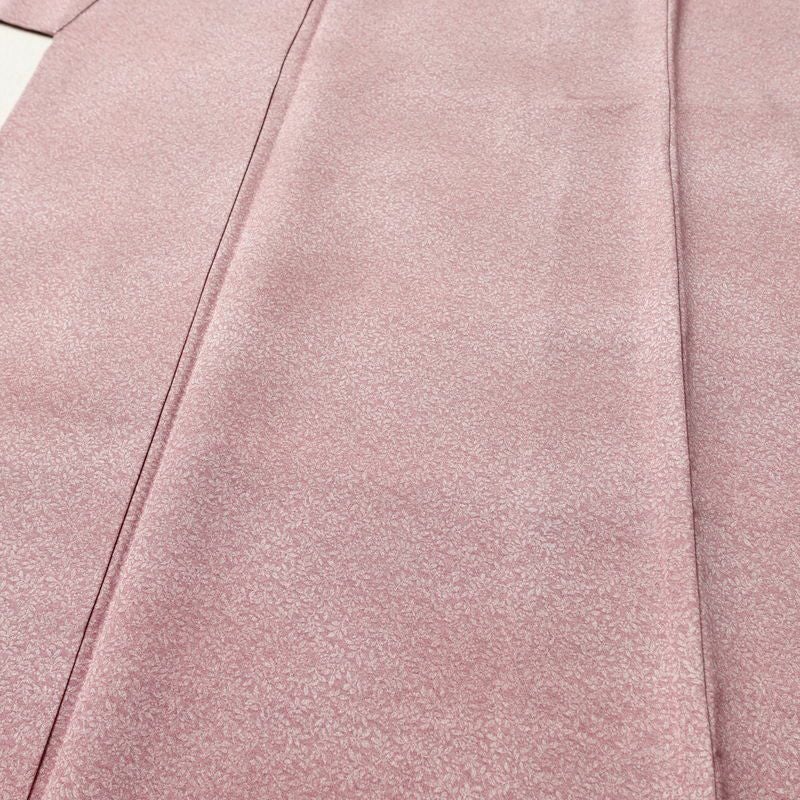 小紋 美品 総柄 正絹 木の葉・植物柄 袷仕立て 身丈160cm 裄丈62.5cm 着物 くすみピンク 普段着 街着 リサイクル着物 ぼかし ピンク_画像5