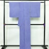 色無地 良品 しつけ糸付き 一つ紋付き 正絹 風景柄 袷仕立て 身丈165.5cm 裄丈68.5cm フォーマル 着物 付下風 入学式 卒業式 桔梗色 くすみ青紫 紫・藤色_画像2