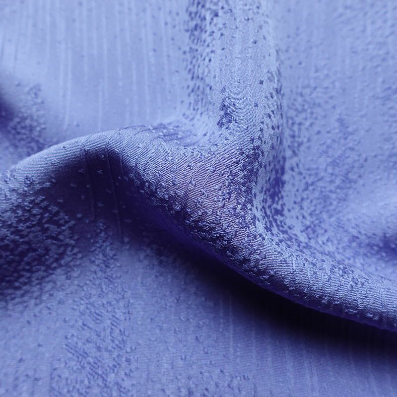 色無地 良品 しつけ糸付き 一つ紋付き 正絹 風景柄 袷仕立て 身丈165.5cm 裄丈68.5cm フォーマル 着物 付下風 入学式 卒業式 桔梗色 くすみ青紫 紫・藤色_画像21