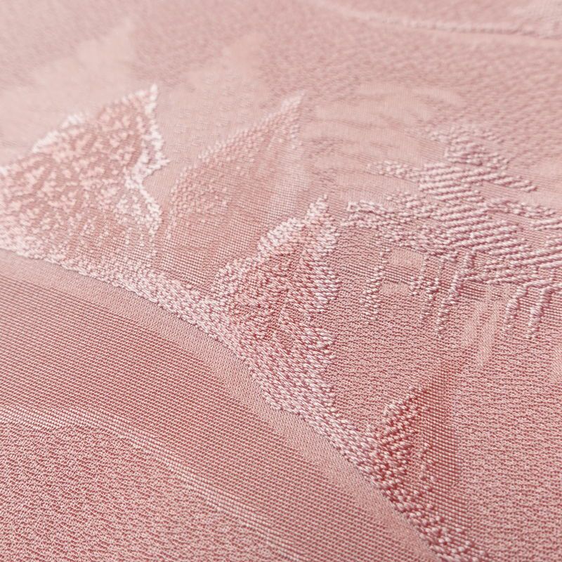 色無地 美品 しつけ糸付き 正絹 風景柄 袷仕立て 身丈162cm 裄丈66cm フォーマル 着物 くすみピンク お茶会 ピンク_画像9