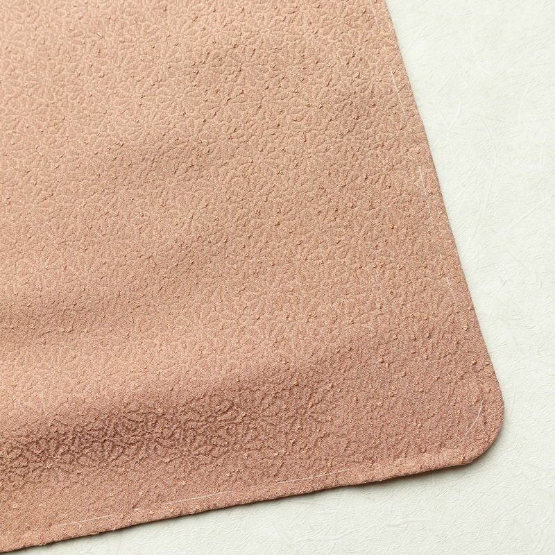 色無地 良品 堅牢染 一つ紋付き 丹後ちりめん 正絹 八丁撚糸 華くらべ 花柄 袷仕立て 身丈161.5cm 裄丈64cm フォーマル 着物 お茶会 茶_画像16