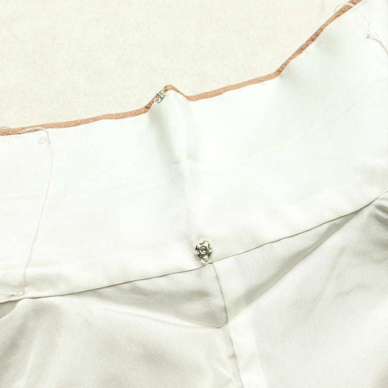 色無地 良品 堅牢染 一つ紋付き 丹後ちりめん 正絹 八丁撚糸 華くらべ 花柄 袷仕立て 身丈161.5cm 裄丈64cm フォーマル 着物 お茶会 茶_画像19