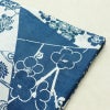 新品 浴衣 綿絽 国内染色 国内加工 女性用 絽 綿 ブルー 花 しつけ糸付き 未使用品 ゆかた レトロ シック モダン しっとり_画像10