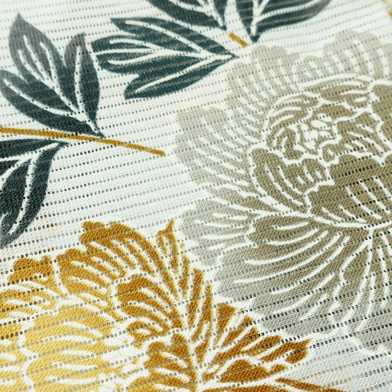 新品 浴衣 綿絽 国内染色 国内加工 女性用 絽 綿 金茶 花 しつけ糸付き 未使用品 ゆかた 菊 シック モダン しっとり_画像6
