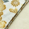 新品 浴衣 綿絽 国内染色 国内加工 女性用 絽 綿 金茶 花 しつけ糸付き 未使用品 ゆかた 菊 シック モダン しっとり_画像13