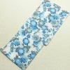 新品 浴衣 綿絽 国内染色 国内加工 女性用 絽 綿 ブルー 花 しつけ糸付き 未使用品 ゆかた 菊 シック モダン しっとり_画像2