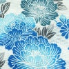 新品 浴衣 綿絽 国内染色 国内加工 女性用 絽 綿 ブルー 花 しつけ糸付き 未使用品 ゆかた 菊 シック モダン しっとり_画像6