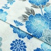 新品 浴衣 綿絽 国内染色 国内加工 女性用 絽 綿 ブルー 花 しつけ糸付き 未使用品 ゆかた 菊 シック モダン しっとり_画像8