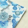 新品 浴衣 綿絽 国内染色 国内加工 女性用 絽 綿 ブルー 花 しつけ糸付き 未使用品 ゆかた 菊 シック モダン しっとり_画像10