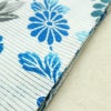 新品 浴衣 綿絽 国内染色 国内加工 女性用 絽 綿 ブルー 花 しつけ糸付き 未使用品 ゆかた 菊 シック モダン しっとり_画像13