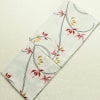 新品 浴衣 滝流れ織 国内染色 国内加工 女性用 綿 グレー 木の葉・植物 しつけ糸付き 未使用品 ゆかた レトロ シック モダン しっとり_画像1