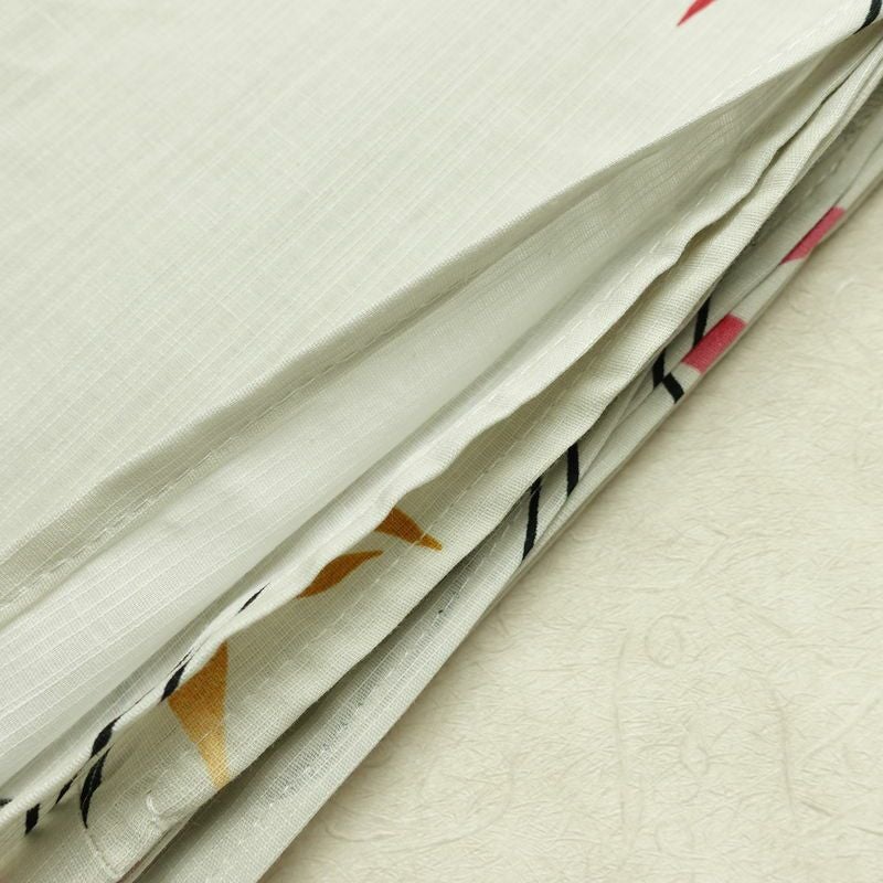 新品 浴衣 滝流れ織 国内染色 国内加工 女性用 綿 グレー 木の葉・植物 しつけ糸付き 未使用品 ゆかた レトロ シック モダン しっとり_画像11