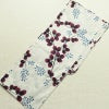 新品 浴衣 滝流れ織 国内染色 国内加工 女性用 綿 ミストホワイト 木の葉・植物 しつけ糸付き 未使用品 ゆかた 萩 レトロ シック モダン_画像2
