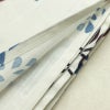 新品 浴衣 滝流れ織 国内染色 国内加工 女性用 綿 ミストホワイト 木の葉・植物 しつけ糸付き 未使用品 ゆかた 萩 レトロ シック モダン_画像11