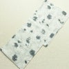 新品 浴衣 滝流れ織 国内染色 国内加工 女性用 綿 ライトグレー 花 しつけ糸付き 未使用品 ゆかた レトロ シック モダン_画像2