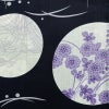 新品 浴衣 滝流れ織 国内染色 国内加工 女性用 綿 紺桔梗 木の葉・植物 しつけ糸付き 未使用品 ゆかた レトロ モダン しっとり 古典_画像3