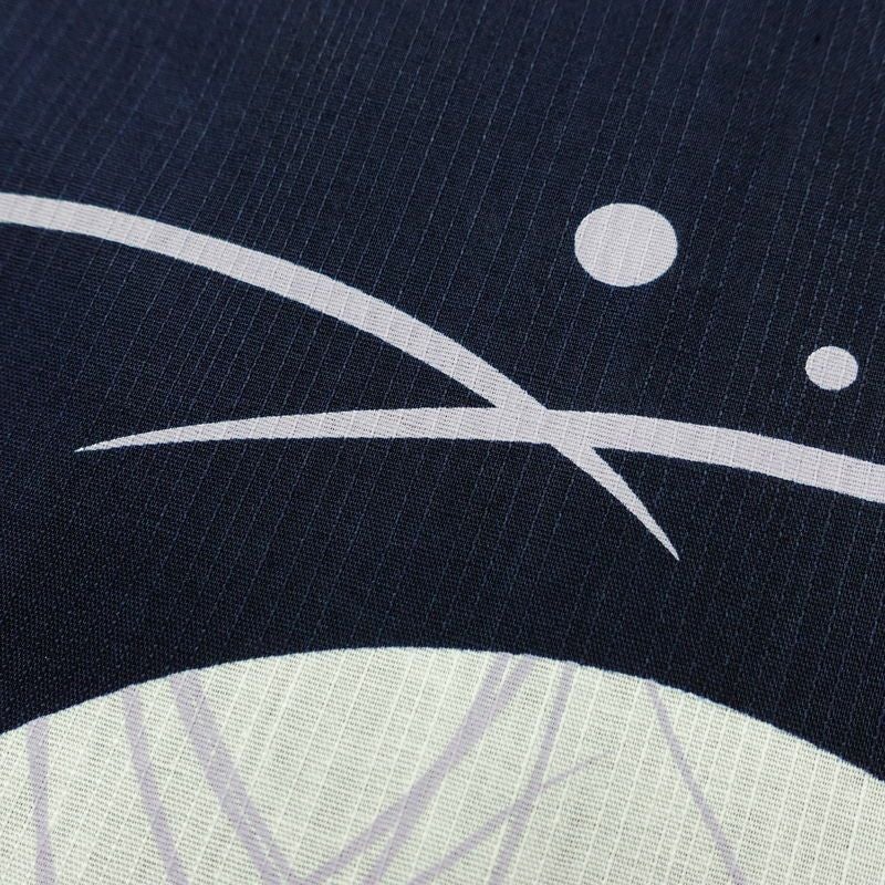 新品 浴衣 滝流れ織 国内染色 国内加工 女性用 綿 紺桔梗 木の葉・植物 しつけ糸付き 未使用品 ゆかた レトロ モダン しっとり 古典_画像6