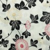 新品 浴衣 滝流れ織 国内染色 国内加工 女性用 綿 白 花 しつけ糸付き 未使用品 ゆかた レトロ モダン 菊_画像3