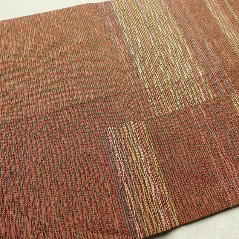 袋帯 六通柄 良品 一般用 正絹 その他の柄 リサイクル帯 帯 モダン 多色使い_画像17