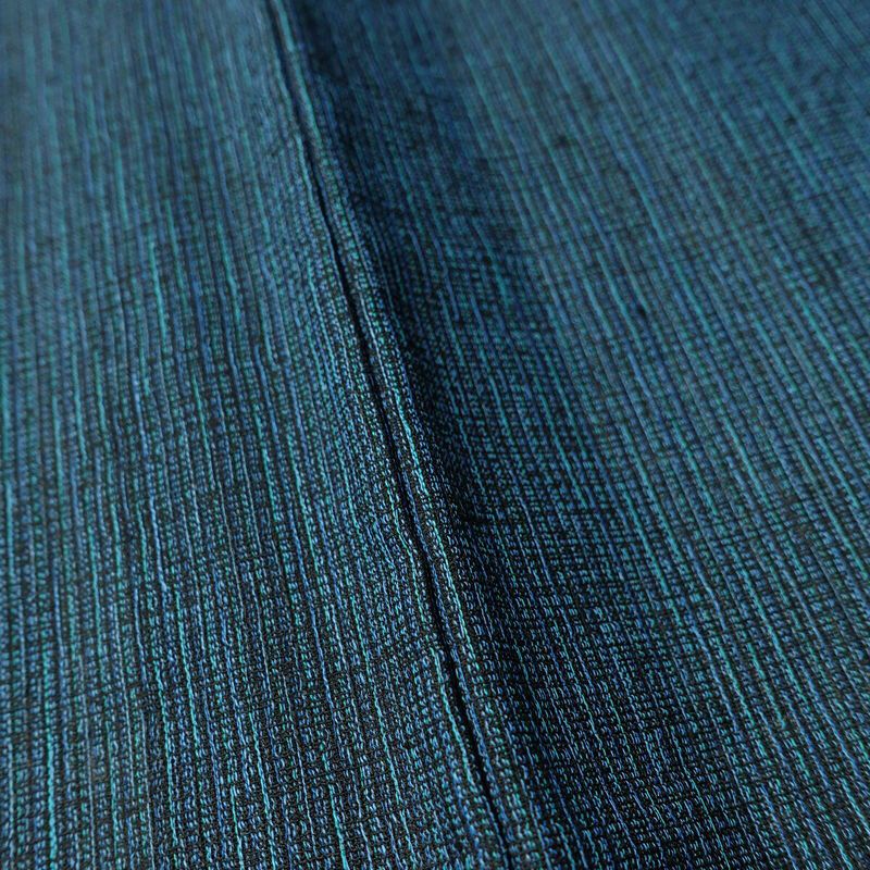 男性用 着物 良品 夏用 しつけ糸付き 混紡 その他の柄 単衣仕立て 身丈140cm 裄丈65cm リサイクル着物 着物 青・紺_画像10