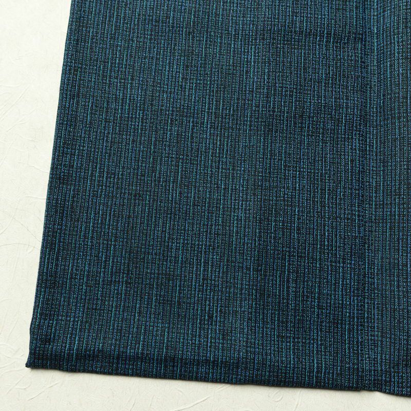 男性用 着物 良品 夏用 しつけ糸付き 混紡 その他の柄 単衣仕立て 身丈140cm 裄丈65cm リサイクル着物 着物 青・紺_画像12