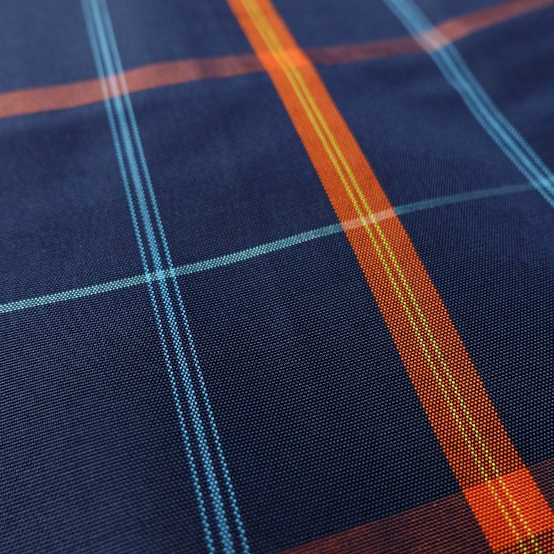 紬 美品 しつけ糸付き 未使用品 アンサンブル 正絹 チェック・格子柄 2点セット 着物 羽織 袷仕立て 身丈158.5cm 裄丈63cm リサイクル着物 着物 青・紺_画像7