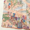 小紋 しつけ糸付き 総柄 正絹 風景柄 袷仕立て 身丈164.5cm 裄丈65cm リサイクル着物 着物 ピンク_画像13