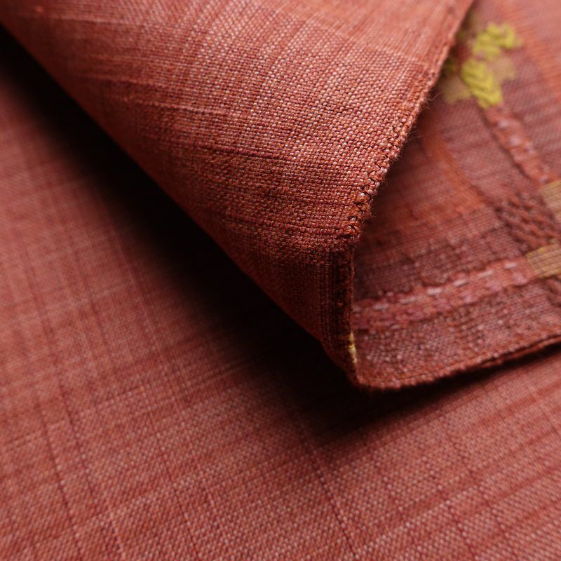 名古屋帯 六通柄 正絹 古典柄 通し仕立て なごや帯 リサイクル帯 帯 紬地 ピンク_画像9