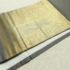 名古屋帯 太鼓柄 正絹 幾何学柄・抽象柄 通し仕立て なごや帯 リサイクル帯 帯 刺繍 引箔 グレー_画像10