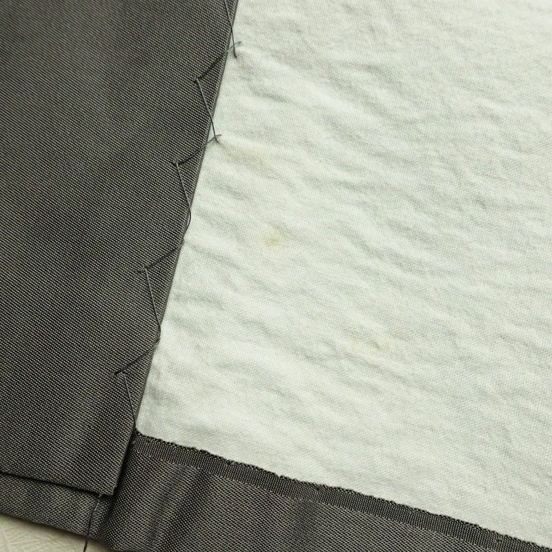 名古屋帯 太鼓柄 正絹 幾何学柄・抽象柄 通し仕立て なごや帯 リサイクル帯 帯 刺繍 引箔 グレー_画像20