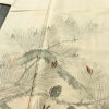 付け下げ 縮緬 一つ紋付き 正絹 木の葉・植物柄 袷仕立て 身丈159.5cm 裄丈64.5cm リサイクル着物 着物 刺繍 松 ベージュ_画像5