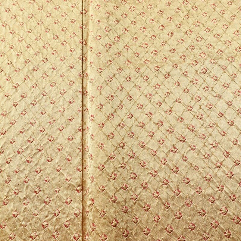 小紋 良品 絞り 正絹 古典柄 袷仕立て 身丈159cm 裄丈66.5cm リサイクル着物 着物 ベージュ_画像6