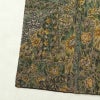 小紋 良品 縮緬 総柄 正絹 花柄 袷仕立て 身丈158cm 裄丈67cm リサイクル着物 着物 緑・うぐいす色_画像13