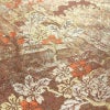 名古屋帯 六通柄 正絹 木の葉・植物柄 名古屋仕立て なごや帯 リサイクル帯 帯 箔 茶_画像3