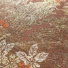 名古屋帯 六通柄 正絹 木の葉・植物柄 名古屋仕立て なごや帯 リサイクル帯 帯 箔 茶_画像4