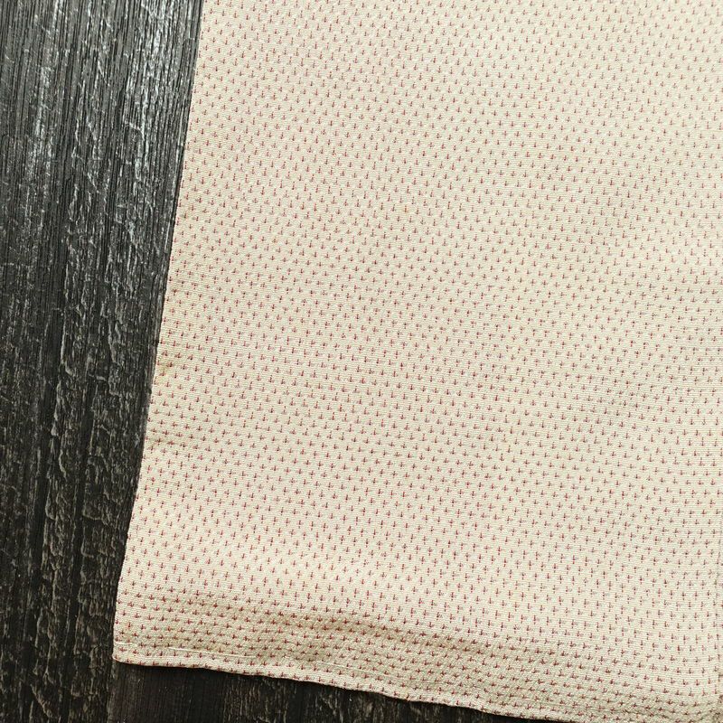 紬 しつけ糸付き 正絹 古典柄 袷仕立て 身丈158.5cm 裄丈65cm リサイクル着物 着物 クリーム_画像9