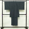男性用 大島紬 着物 羽織 美品 しつけ糸付き アンサンブル 2点セット 正絹 亀甲柄 袷仕立て 身丈141cm 裄丈64.5cm リサイクル着物 着物 青・紺_画像1
