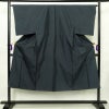 男性用 大島紬 着物 羽織 美品 しつけ糸付き アンサンブル 2点セット 正絹 亀甲柄 袷仕立て 身丈141cm 裄丈64.5cm リサイクル着物 着物 青・紺_画像2