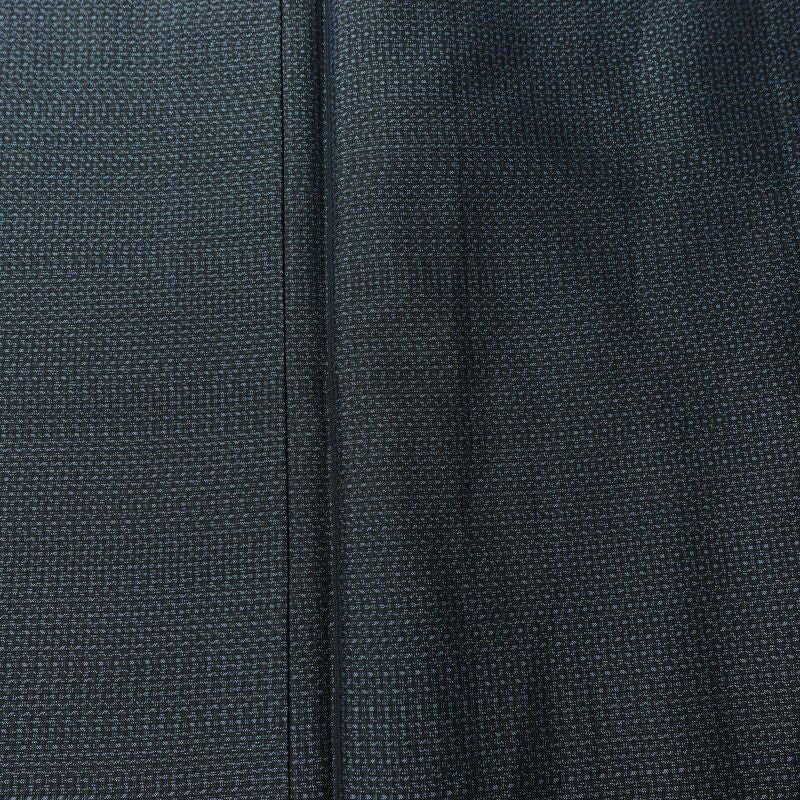 男性用 大島紬 着物 羽織 美品 しつけ糸付き アンサンブル 2点セット 正絹 亀甲柄 袷仕立て 身丈141cm 裄丈64.5cm リサイクル着物 着物 青・紺_画像7