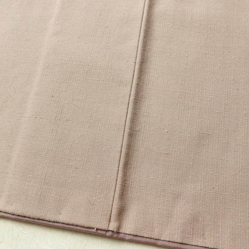 紬 バチ衿仕立て 正絹 無地 袷仕立て 身丈148cm 裄丈64cm リサイクル着物 着物 シンプル 小豆・エンジ_画像12