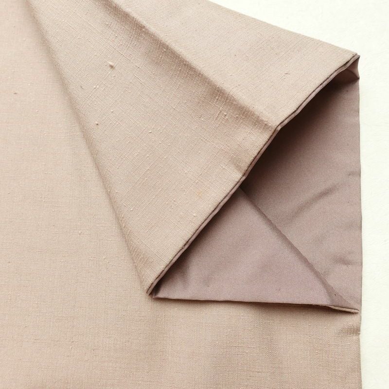 紬 バチ衿仕立て 正絹 無地 袷仕立て 身丈148cm 裄丈64cm リサイクル着物 着物 シンプル 小豆・エンジ_画像15