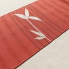 名古屋帯 太鼓柄 良品 夏用 正絹 木の葉・植物柄 名古屋仕立て 銀糸 シンプル ピンク_画像11
