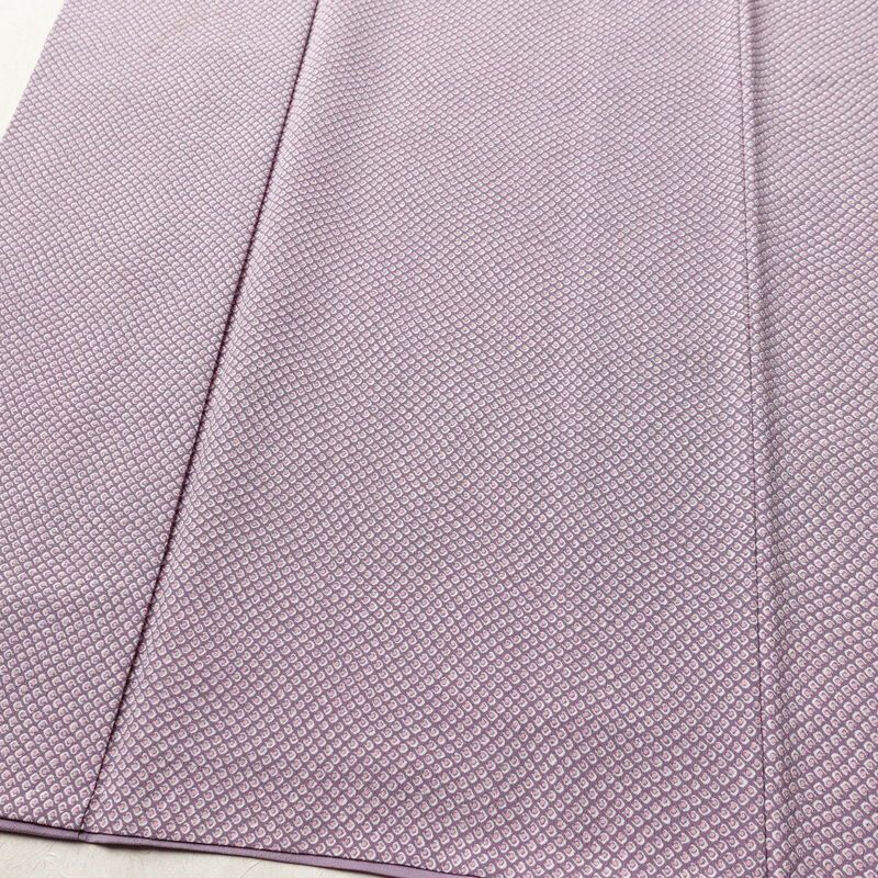 小紋 ポリエステル 古典柄 袷仕立て 身丈157cm 裄丈66.5cm リサイクル着物 着物 紫・藤色_画像4