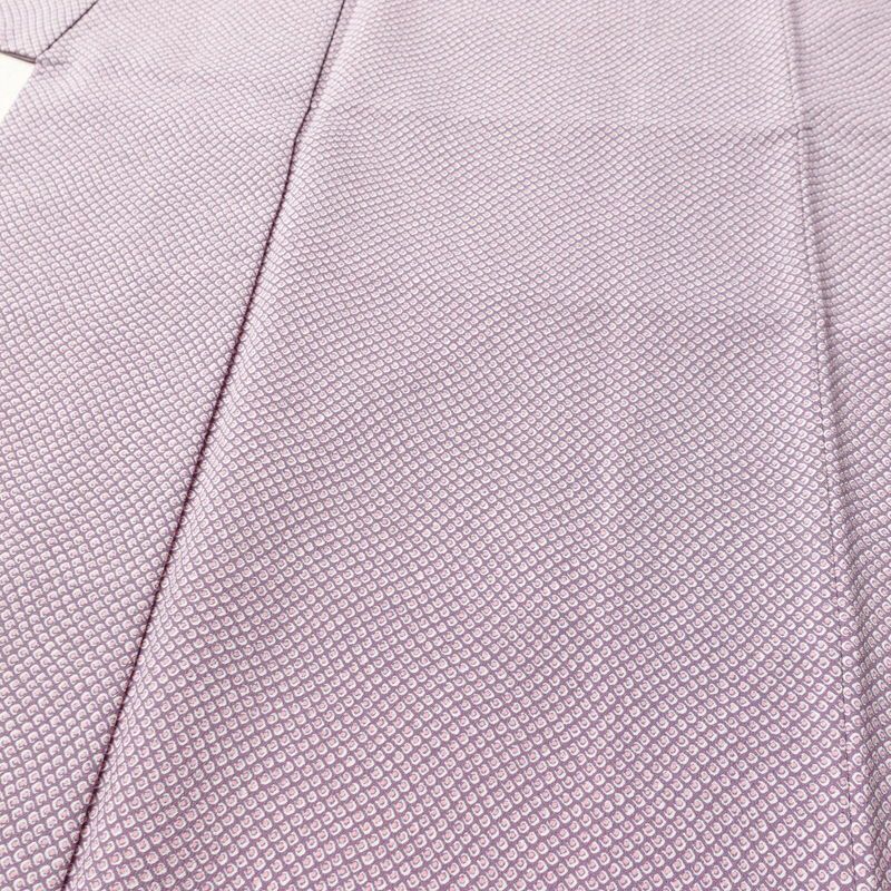 小紋 ポリエステル 古典柄 袷仕立て 身丈157cm 裄丈66.5cm リサイクル着物 着物 紫・藤色_画像5