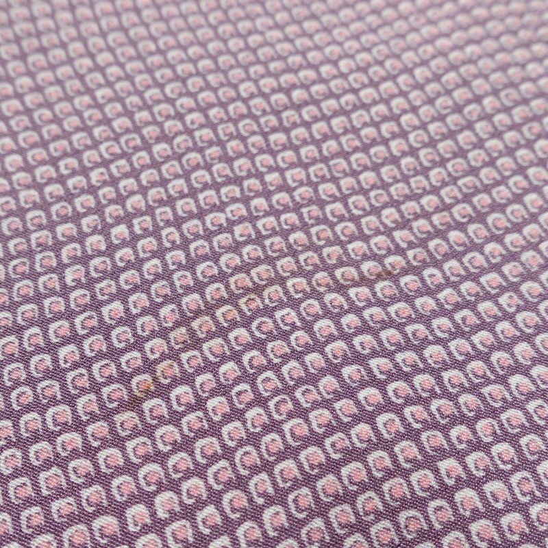 小紋 ポリエステル 古典柄 袷仕立て 身丈157cm 裄丈66.5cm リサイクル着物 着物 紫・藤色_画像7