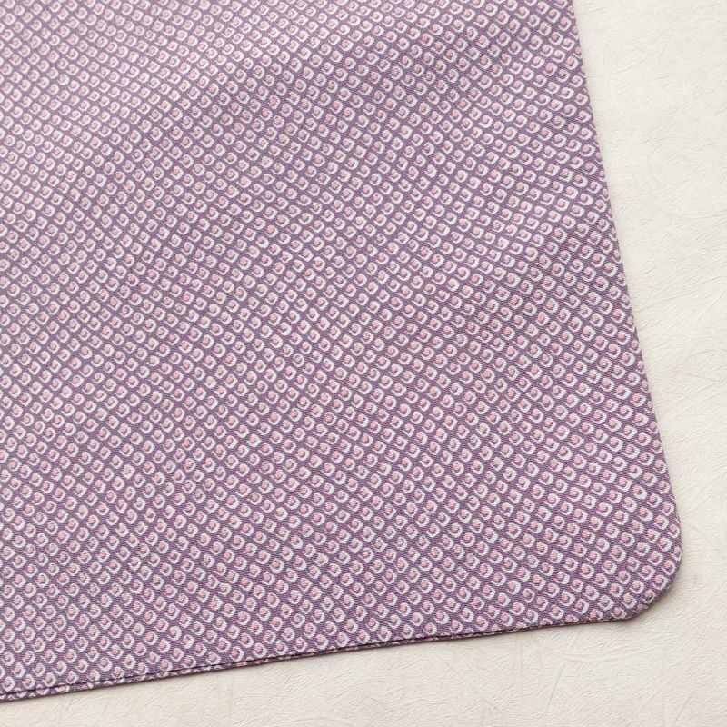 小紋 ポリエステル 古典柄 袷仕立て 身丈157cm 裄丈66.5cm リサイクル着物 着物 紫・藤色_画像14